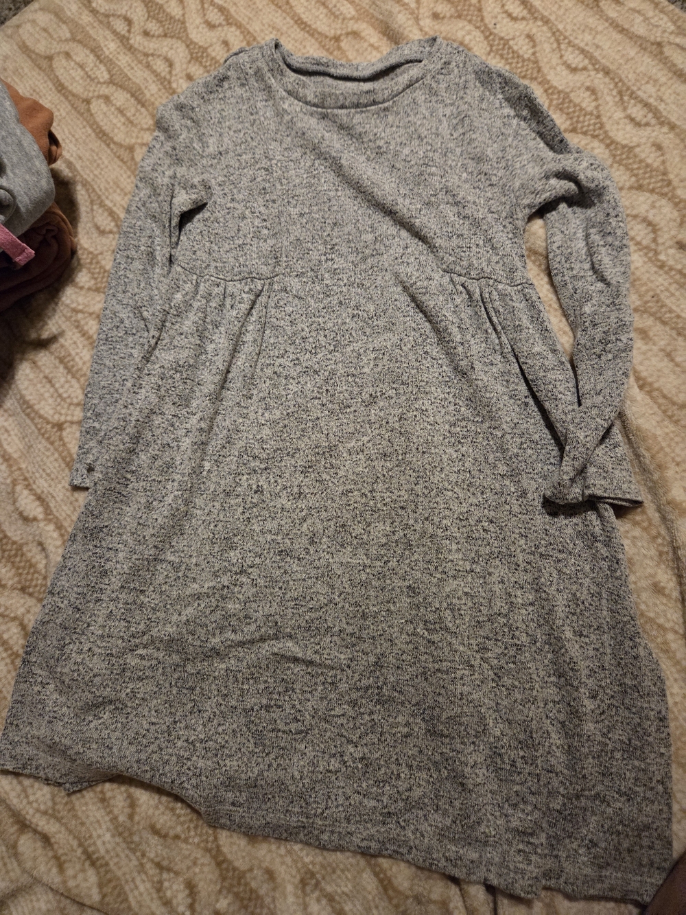 GAP Gray Long-Sleeve Knit Dress Girls